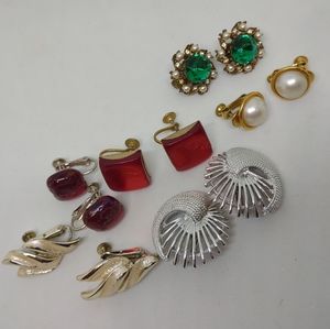 Vintage earrings clip on vintage Napier, Monet, Sara cov